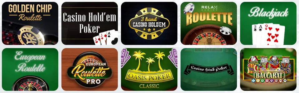 Jeux de table au Tropezia Palace Casino
