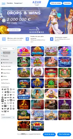 l'application et interface TROPEZIA PALACE CASINO